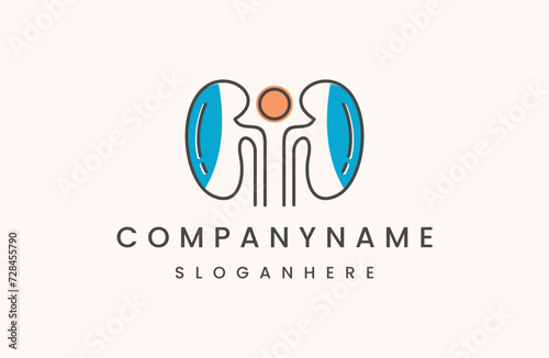 People kidney logo template vector illustration design