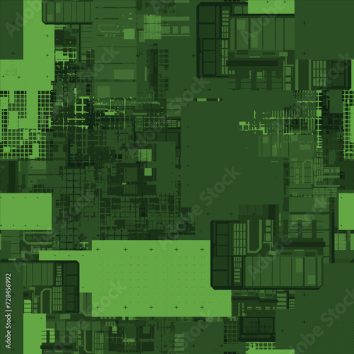 Futuristic electronic circuit board. Central Computer Processors CPU concept. Technological and scientific background. Integrated communication processor. Vector illustration