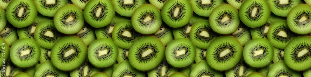 Food photography kiwi kiwifruit slices texture background banner panorama long, top view, flat lay, seamless pattern Food photography kiwi kiwifruit slices texture background banner panorama long, top view, flat lay, seamless pattern