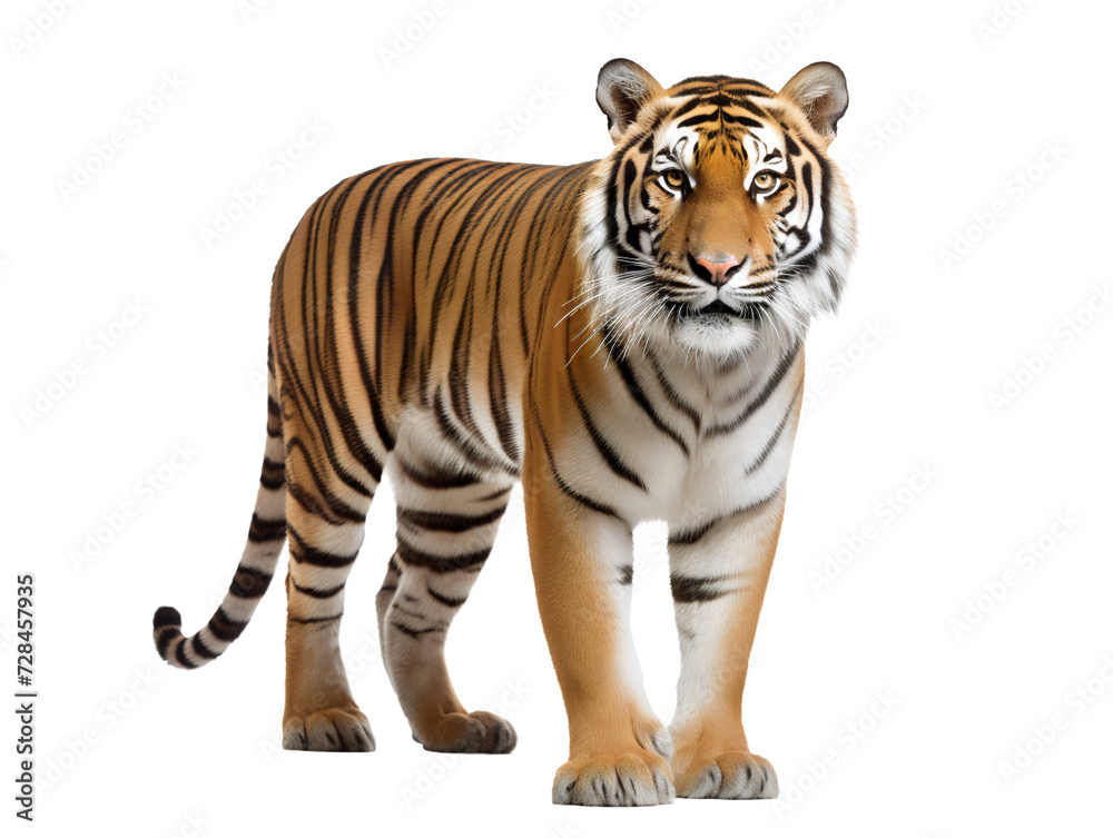 Obraz premium Bengal Tiger, isolated on a transparent or white background