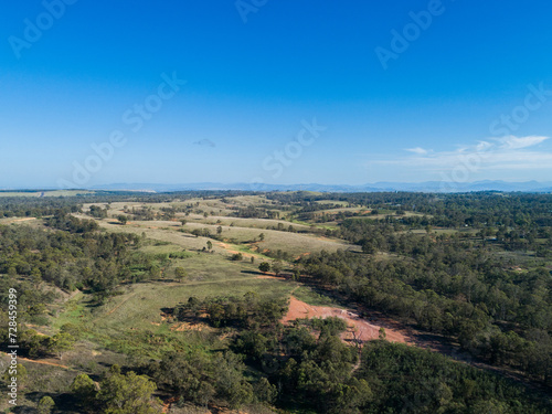 Blue sky above undeveloped land in Hunter Valley photo