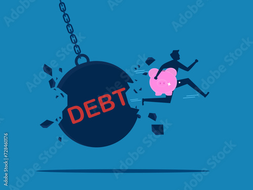 Solve debt problems vector © Nastudio