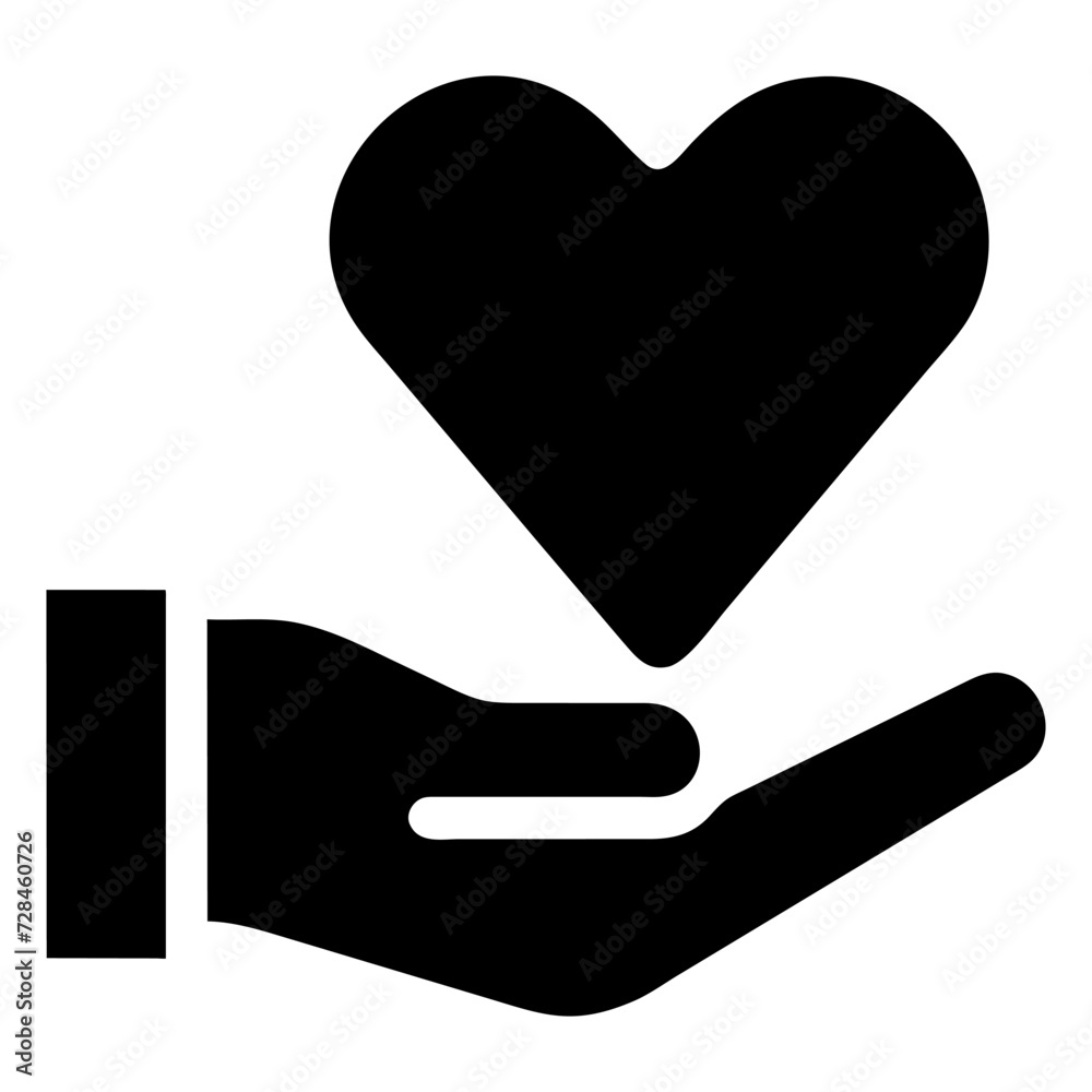 hand holding heart icon in trendy flat style vector icon hand holding heart icon in trendy flat style vector icon