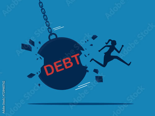 Freedom to repay debts vector