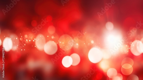 Vibrant blur Red background with bokeh effect, conveying artistic concept