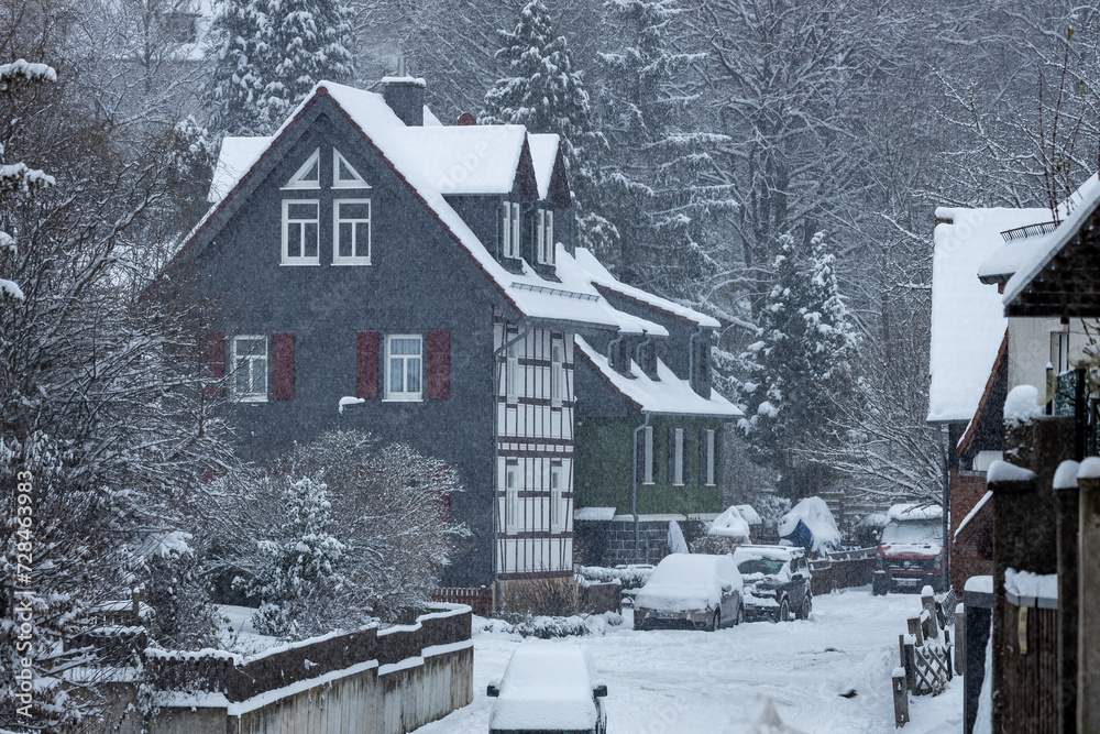 Fototapeta premium The historic houses of Herleshausen in Hesse