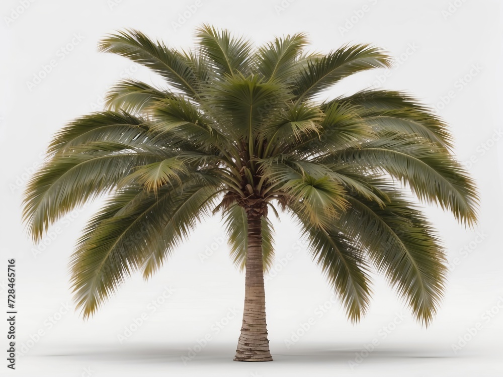Obraz premium palm tree on white background