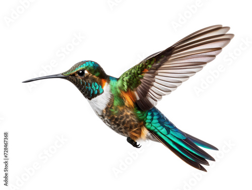 A Tiny Hummingbird, isolated on a transparent or white background
