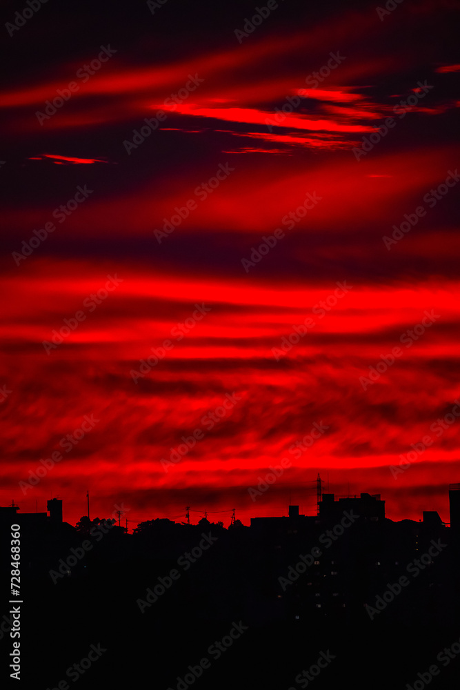 街の上に広がる夕焼け空20210723-1 街の上に広がる夕焼け空20210723-1