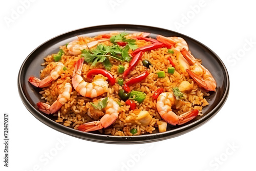 Fried rice sea food on a plate