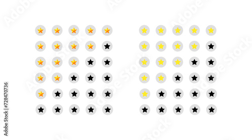 Stars icon collection. Flat style. Vector icon