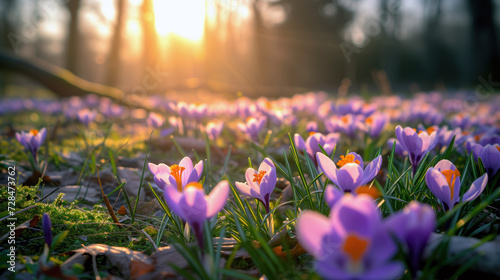 spring crocus flowers