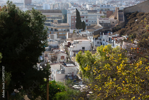 Panorama of the city of Spain town from above