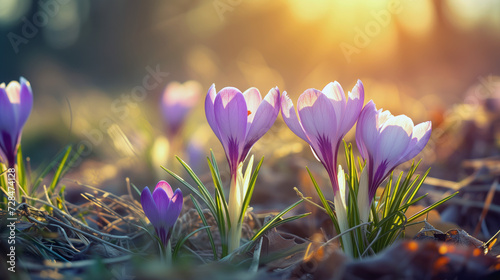 spring crocus flowers
