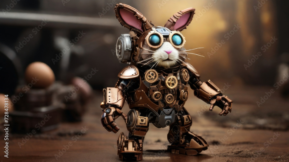 steampunk-inspired robot easter bunny steampunk-inspired robot easter bunny