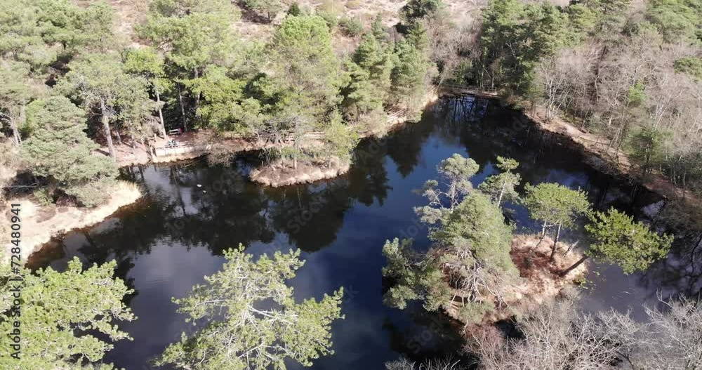Bystock Pools Near Exmouth In Devon. Aerial Parallax Shot Bystock Pools Near Exmouth In Devon. Aerial Parallax Shot