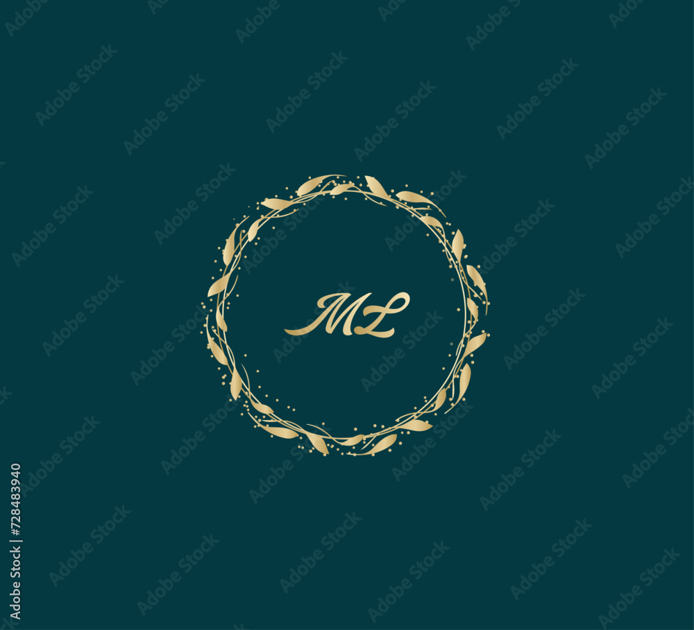 Handwritten golden ML getters logo with a minimalist design. letter ML logo manual elegant minimalist signature logotype. ML letter consist of intertwined elements into circle. Handwritten golden ML getters logo with a minimalist design. letter ML logo manual elegant minimalist signature logotype. ML letter consist of intertwined elements into circle.