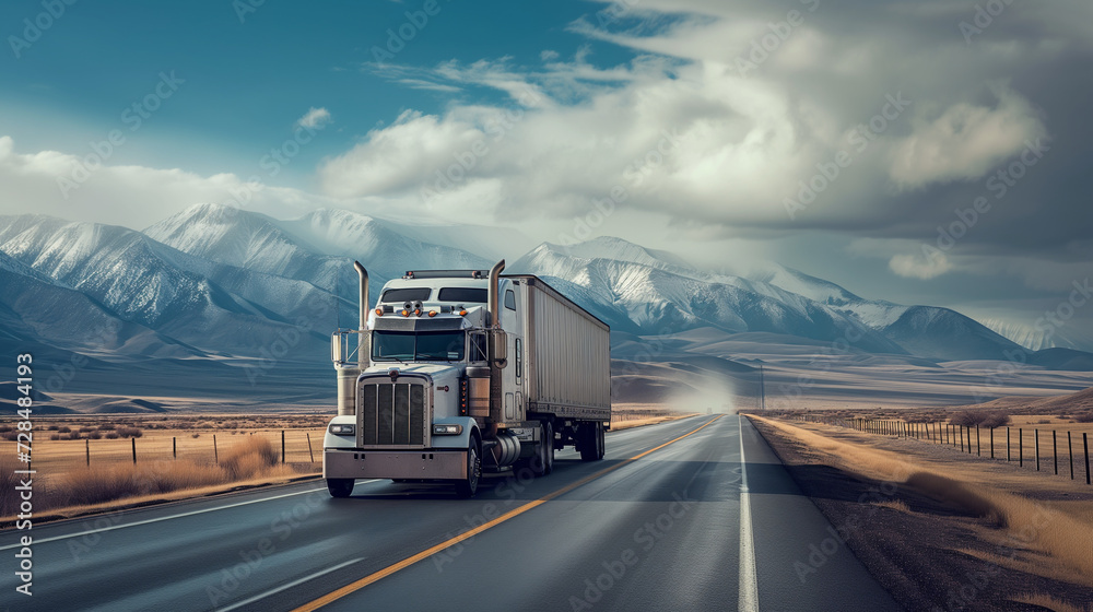 truck on the road