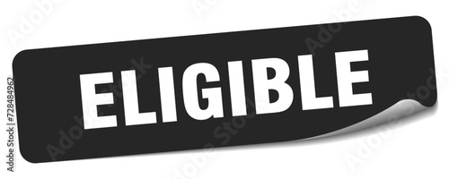 eligible sticker. eligible label