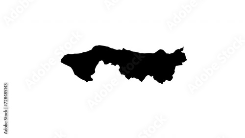 animated video of Yalova map in Turkey photo