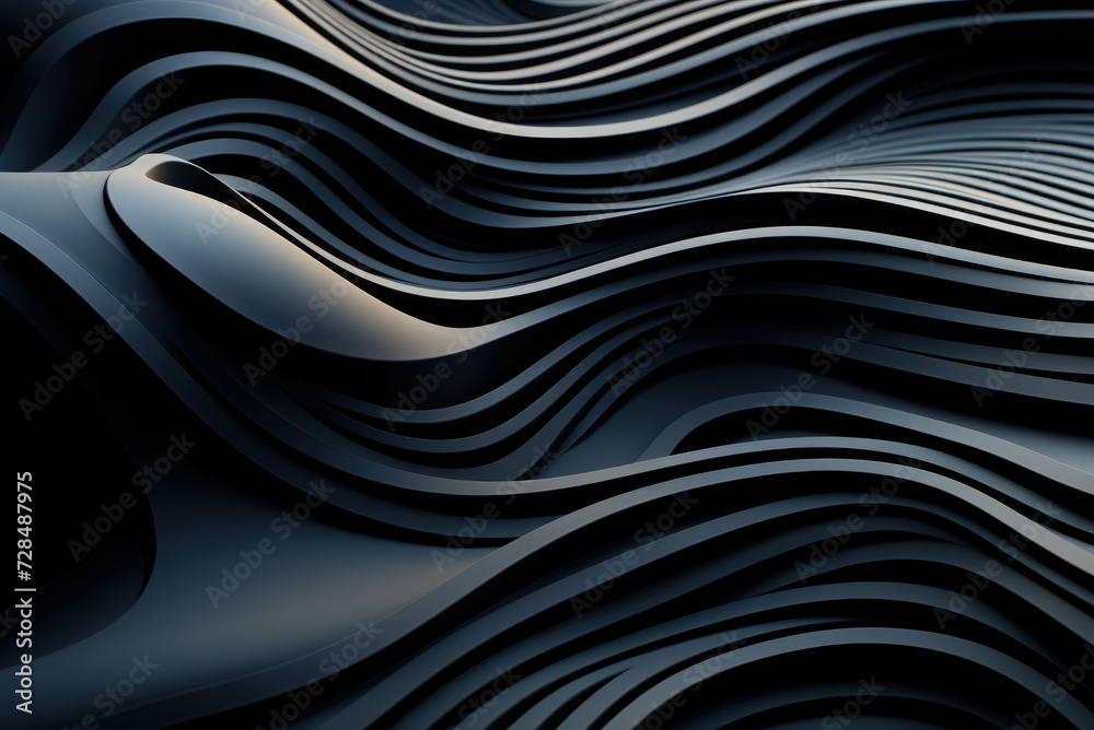 Black abstract background of waves Black abstract background of waves