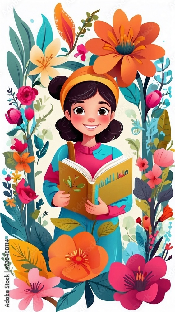 World Book Day Template Background for Social Midia Illustration World Book Day Template Background for Social Midia Illustration