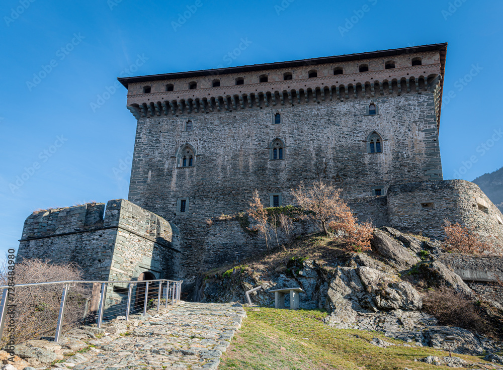 Verrès Castle (Italian: Castello di Verres, French: Chateau de Verrès) is a fortified 14th-century castle in Verrès, in the lower Aosta Valley, in north-western Italy