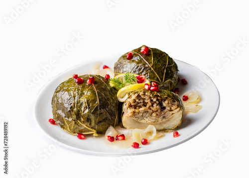 Traditional Turkish food; stuffed artichokes, stuffed artichokes. Turkish name; enginar canaginda sarma - dolma