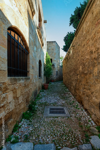 The city of Rhodes, the island of Rhodes, Greece, the old town, a fragment around the Palace of the Grand Masters Palace of the Grand Masters, knights of the Order of St. John