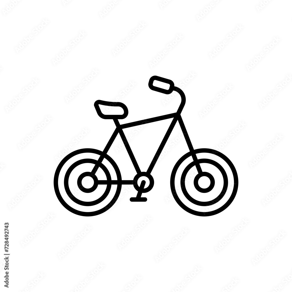 Obraz premium Bike outline icons, minimalist vector illustration ,simple transparent graphic element .Isolated on white background