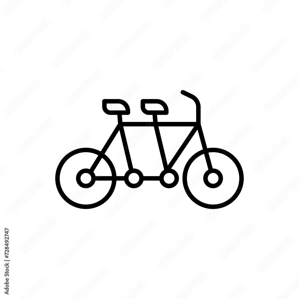Bike outline icons, minimalist vector illustration ,simple transparent graphic element .Isolated on white background