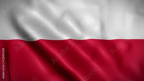 Poland waving flag, Flag of Poland Animation, Polish Flag Closeup, 4k Polish Flag Waving Animation