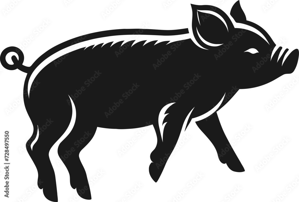 Pig black silhouette 