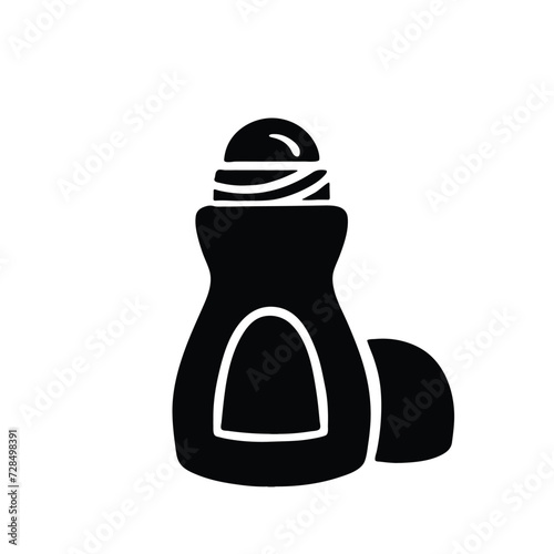 Roll-on deodorant antiperspirant, personal hygiene illustration, vector