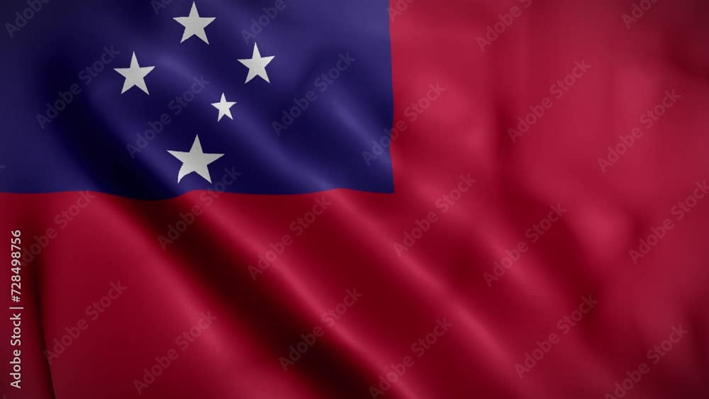 Samoa waving flag, Flag of Samoa Animation, Samoan Flag Closeup, 4k Samoan Flag Waving Animation Samoa waving flag, Flag of Samoa Animation, Samoan Flag Closeup, 4k Samoan Flag Waving Animation