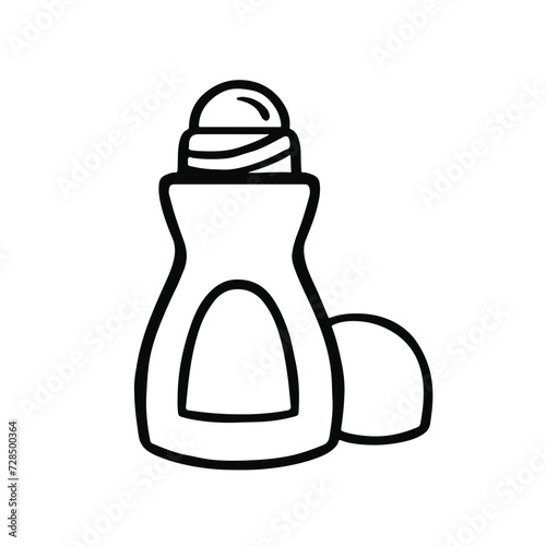 Roll-on deodorant antiperspirant, personal hygiene illustration, vector