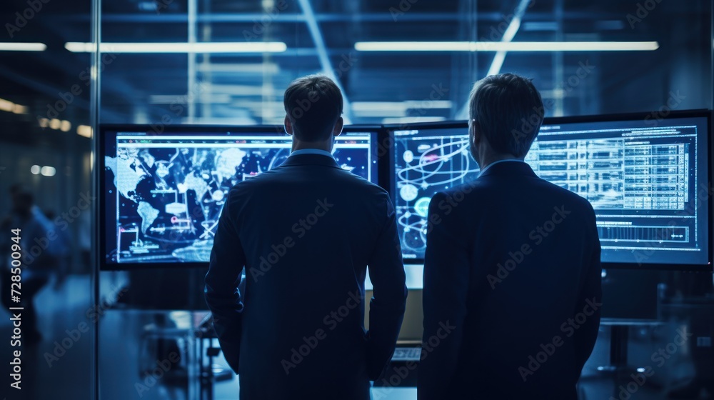 IT specialists confer at a meeting and discuss news in the computer industry IT specialists confer at a meeting and discuss news in the computer industry