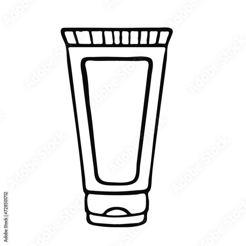 bottle conditioner cream bottle, personal hygiene illustration, vector