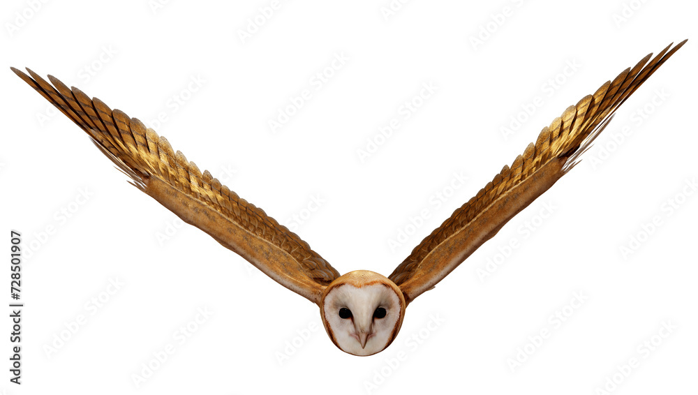 Obraz premium 3D Rendering Fantasy Owl on White