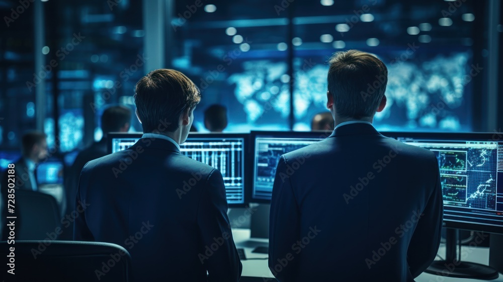 IT specialists confer at a meeting and discuss news in the computer industry IT specialists confer at a meeting and discuss news in the computer industry