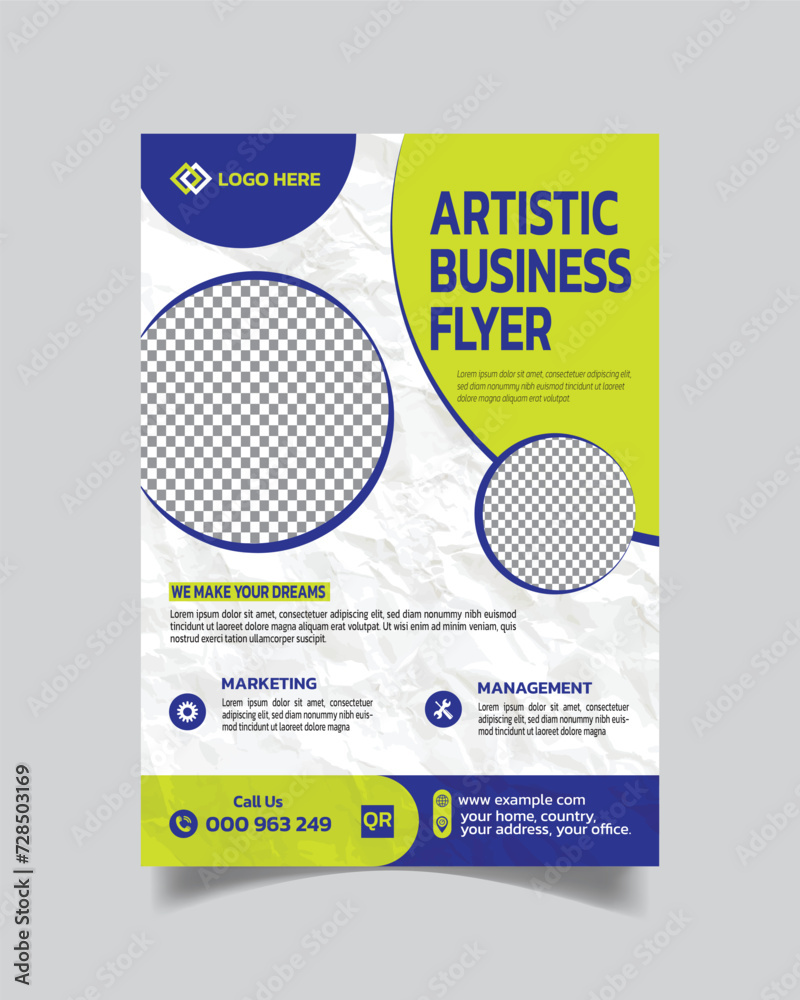 Modern School Flyer Layout and  Admission Open Leaflet  or Creative School Flyer A4