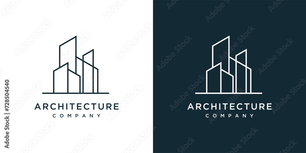 Building logo design inspiration Stock Vector | Adobe Stock