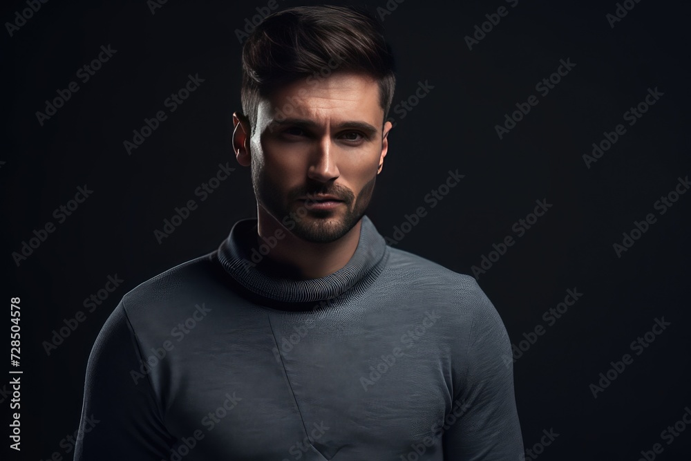 confident and attractive male model photoshoot
