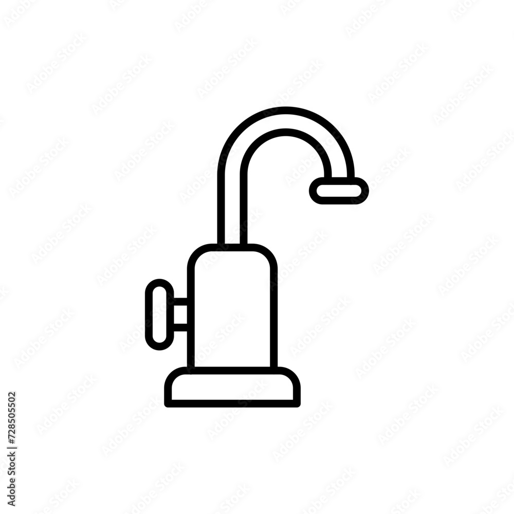 Faucet outline icons, minimalist vector illustration ,simple transparent graphic element .Isolated on white background Faucet outline icons, minimalist vector illustration ,simple transparent graphic element .Isolated on white background