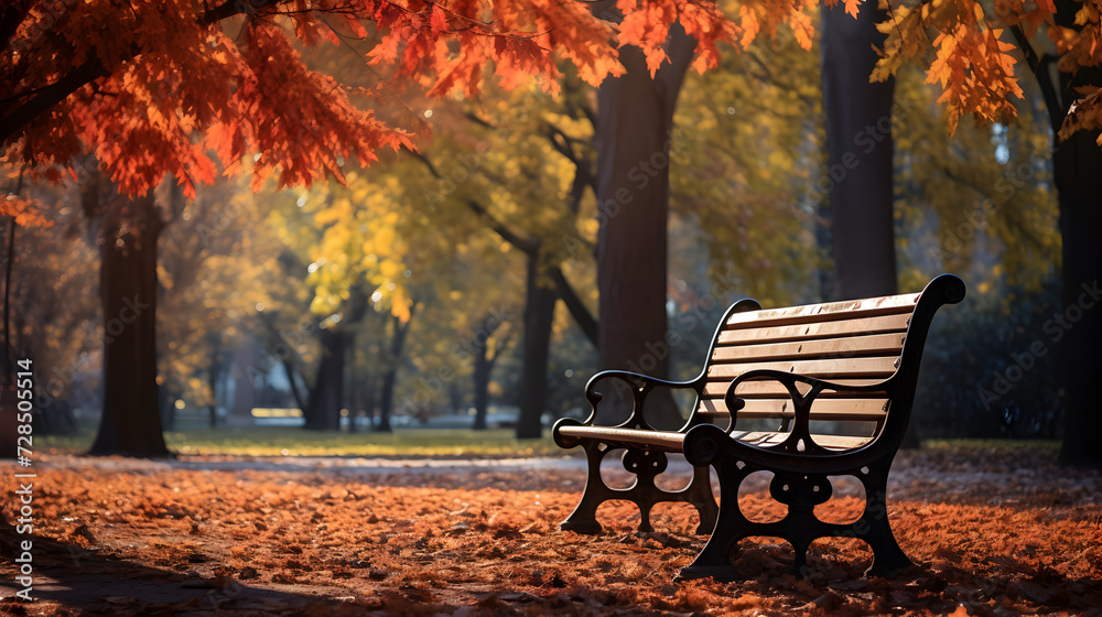 bench in autumn 3d background image,,
bench in autumn park