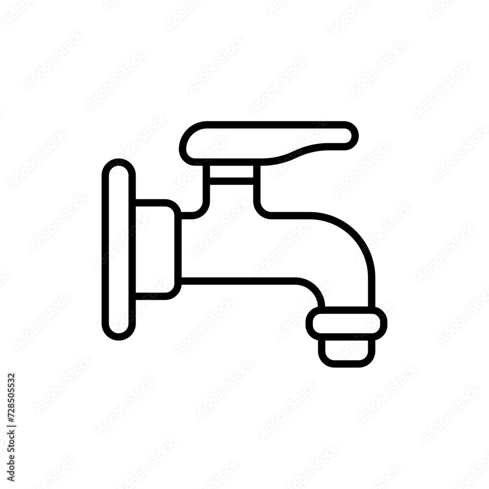 Faucet outline icons, minimalist vector illustration ,simple transparent graphic element .Isolated on white background Faucet outline icons, minimalist vector illustration ,simple transparent graphic element .Isolated on white background