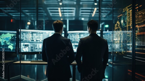 IT specialists confer at a meeting and discuss news in the computer industry © Damian Sobczyk