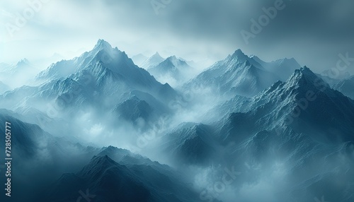 Dreamy Cloudy Peaks and Atmospheric Mountain Wallpapers for Outdoor Enthusiasts, Scenic Background