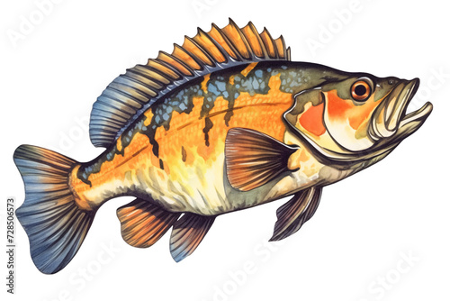 Peacock bass fish cartoon photo