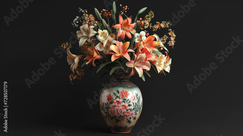 vase with beautiful flowers. with empty copy space  © Uwe